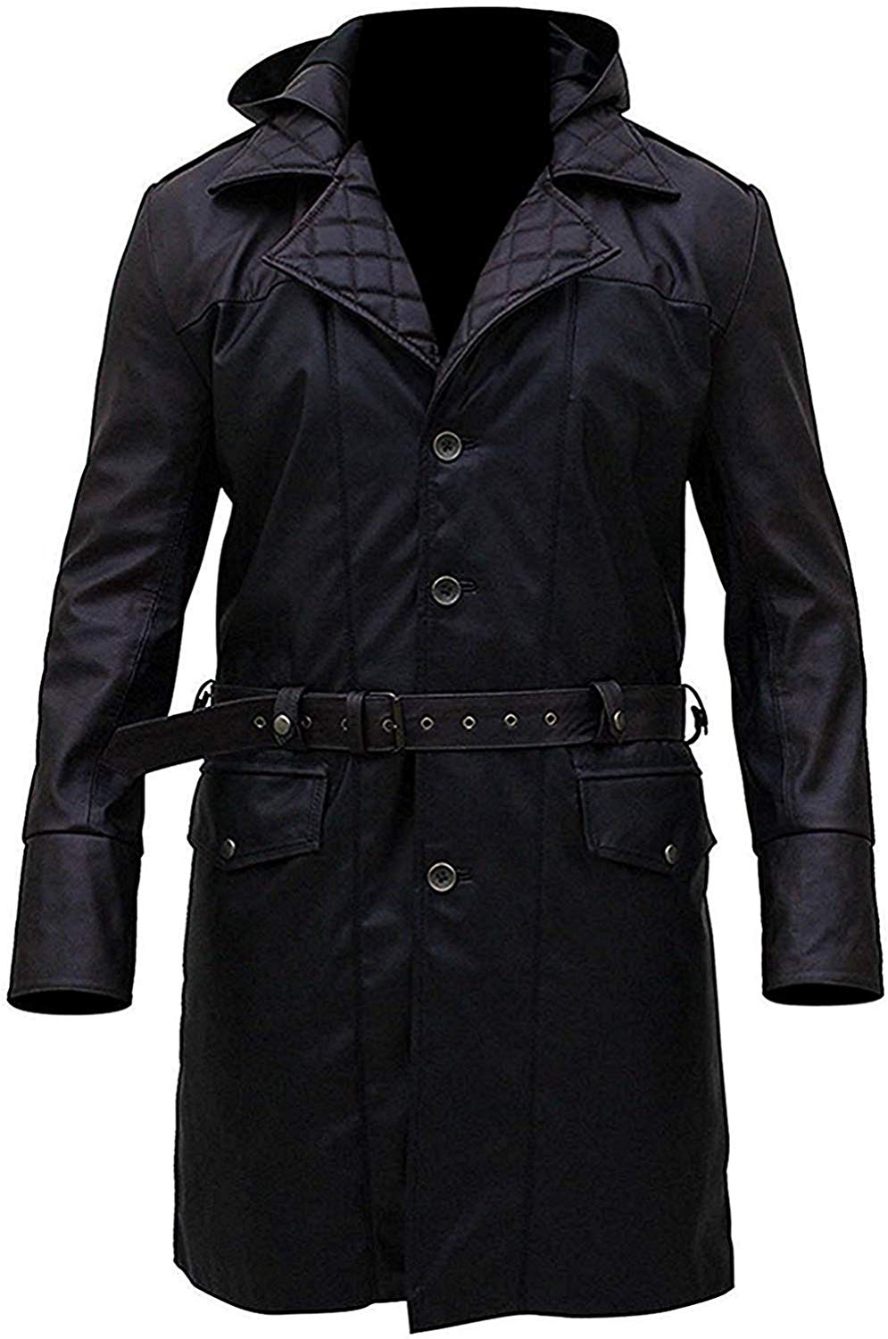 Assassins Unity Syndicate Ninja Jacob Frye Jacket Black Leather Trench Coat