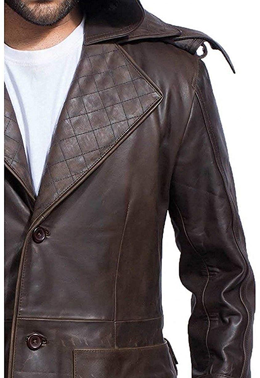 Assassin's Ninja Jacob Frye Jacket Brown Leather Trench Coat