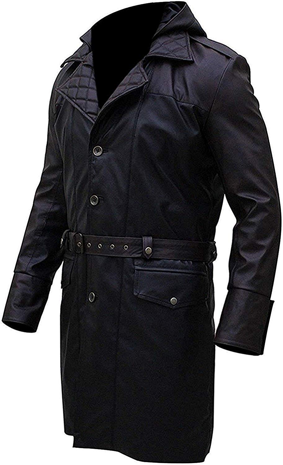 Assassins Unity Syndicate Ninja Jacob Frye Jacket Black Leather Trench Coat