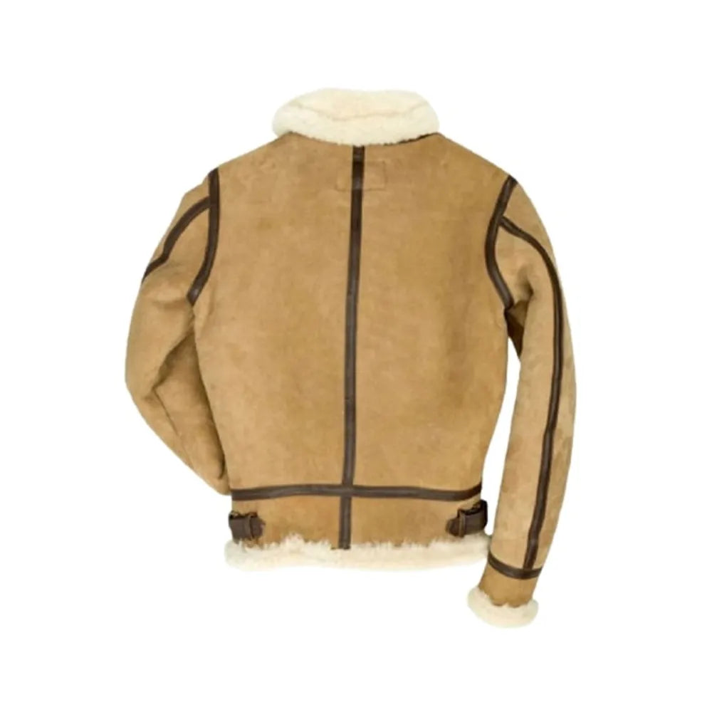 B3 Bomber Suede Leather Shearling Jacket