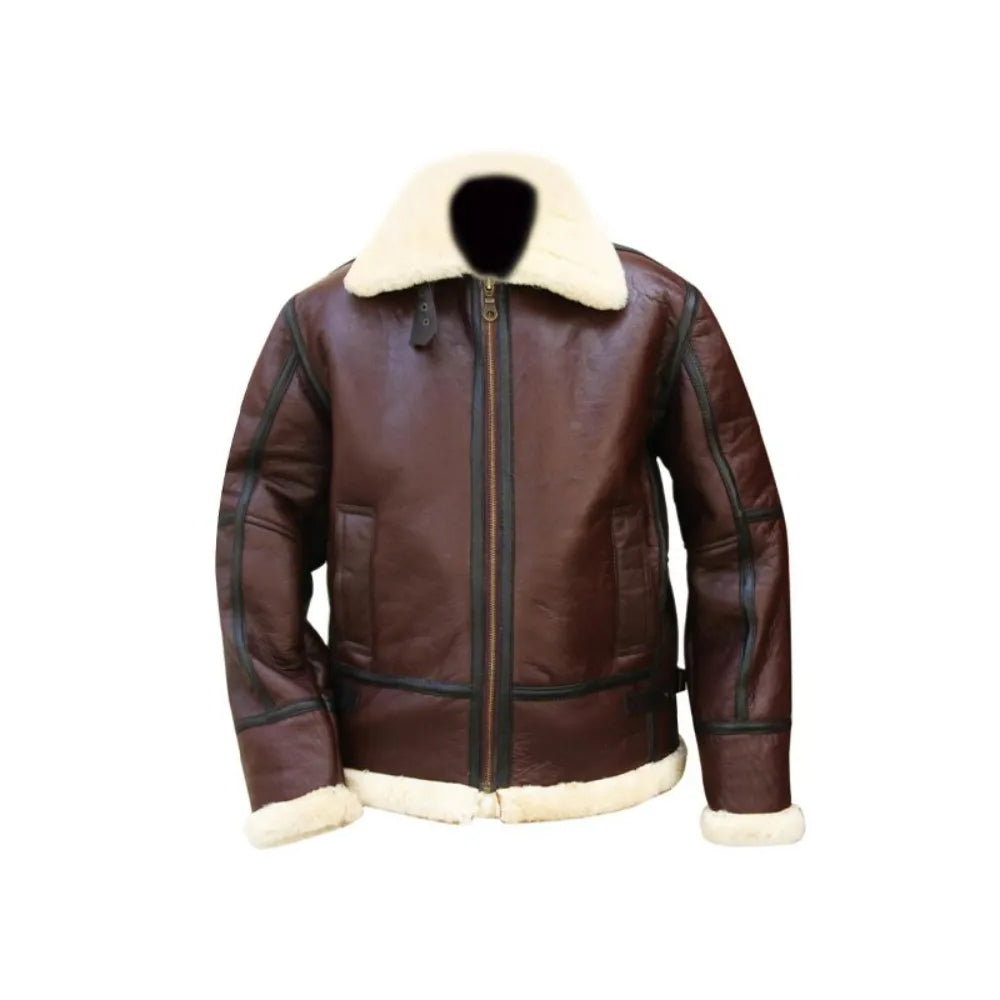RAF B3 Aviator Pilot Flight WWII Shearling Jacket