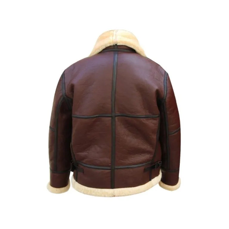 RAF B3 Aviator Pilot Flight WWII Shearling Jacket