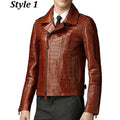 Biker Croc Alligator Leather Jacket