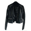 Cafe Racer Black Studded Leather Jacket