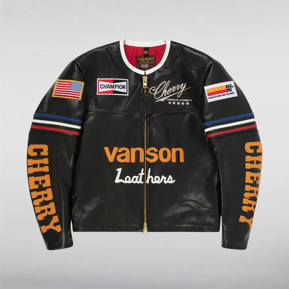 Cherry Vanson Star Leather Jacket