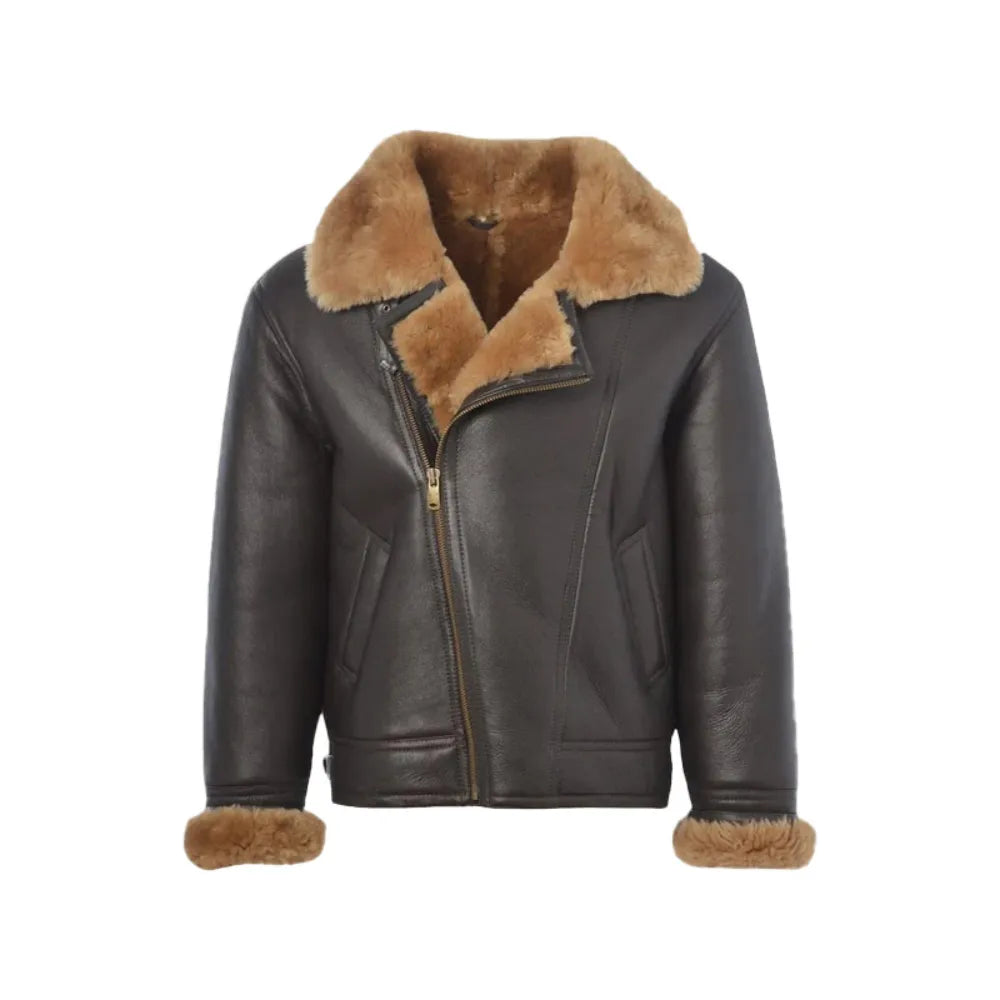 Mens B3 Shearling Bomber Leather Jacket