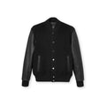 Men Black Varsity Leather Jacket