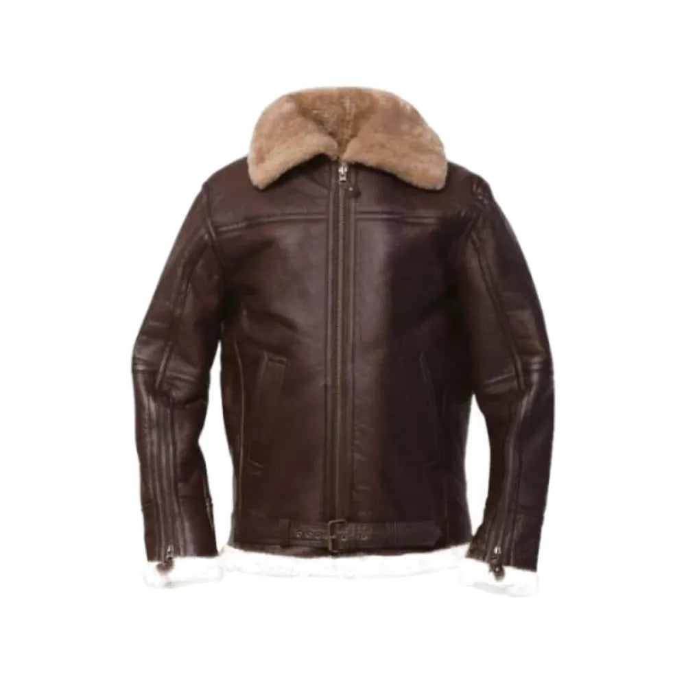 Mens Brown Bomber Leather Jacket