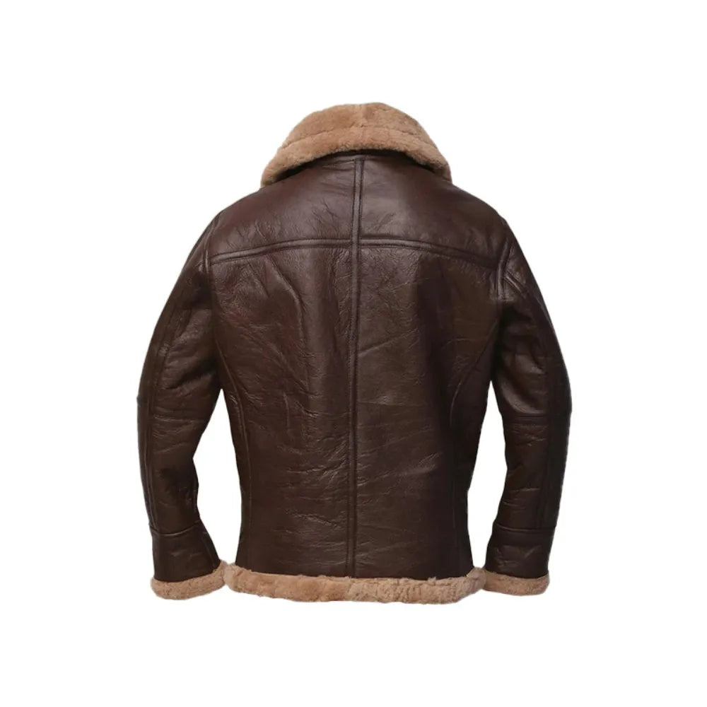 Mens Brown Bomber Leather Jacket
