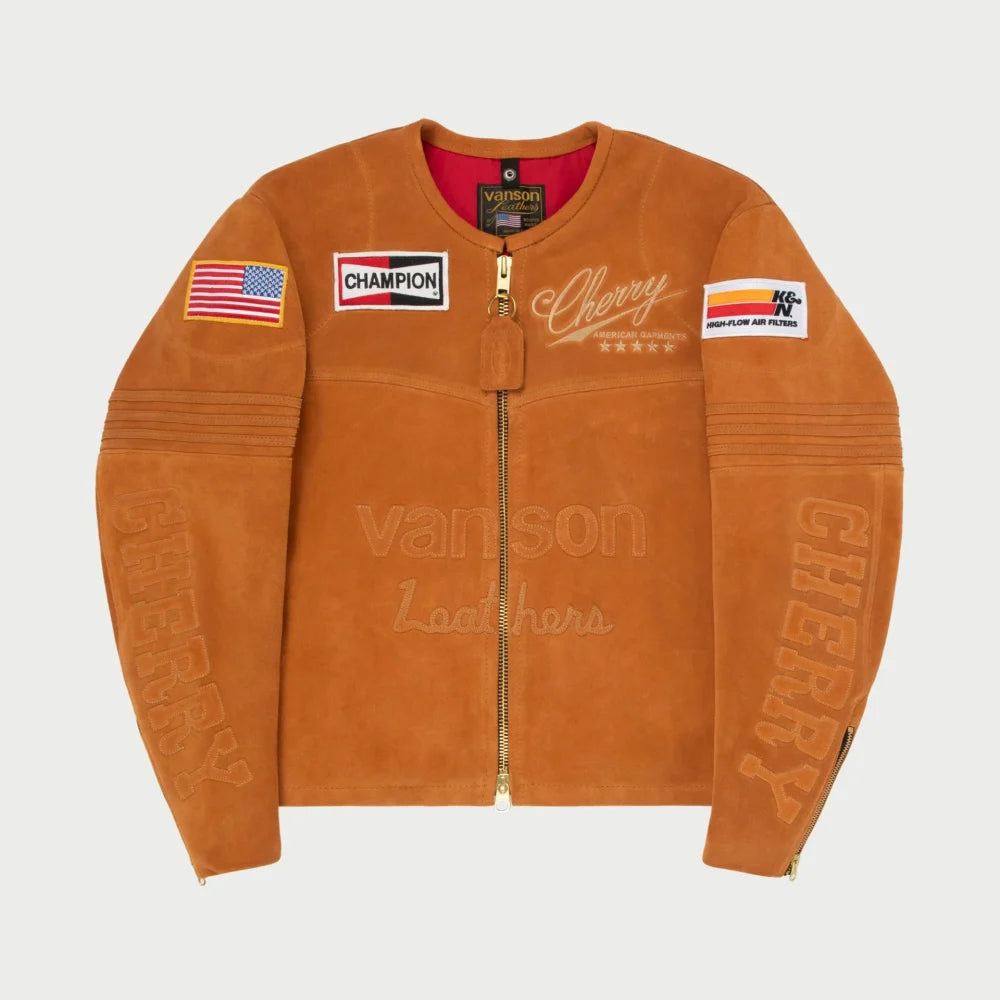 Cherry Vanson Star Leather Jacket