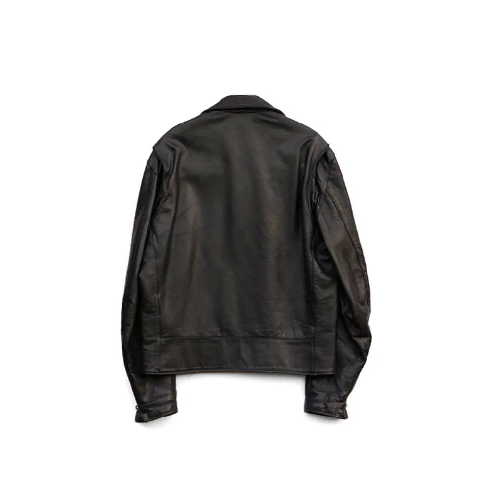 Vintage Black Motorcycle Leather Jacket