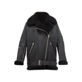 Women Black B3 Shearling Leather Jacket